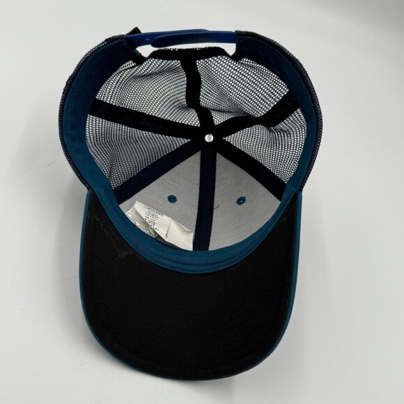 PATAGONIA Mesh Trucker Hat Mens One Size Trout Blue Teal Snapback Adjustable Cap - Picture 7 of 10